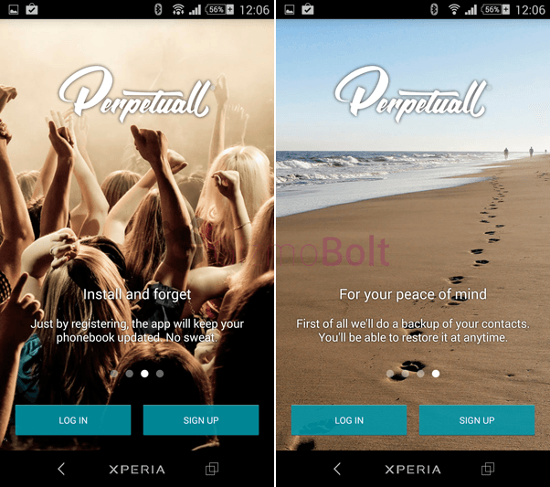 PERPETUALL contacts app review