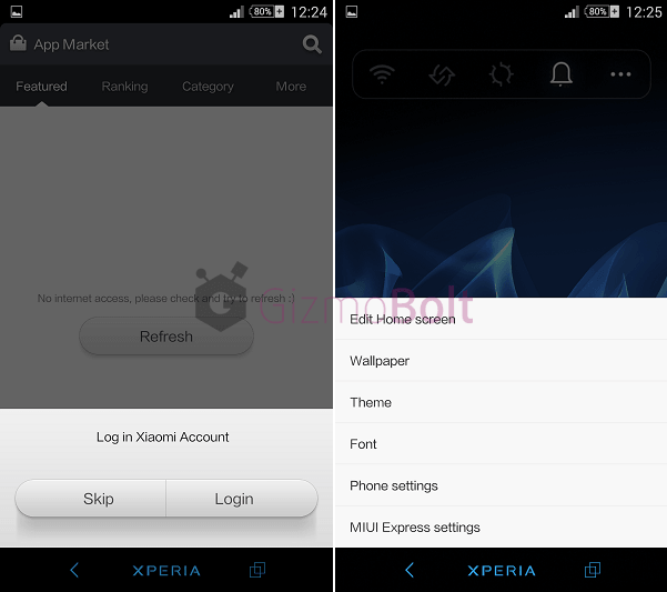 MIUI Express 6 launcher settings