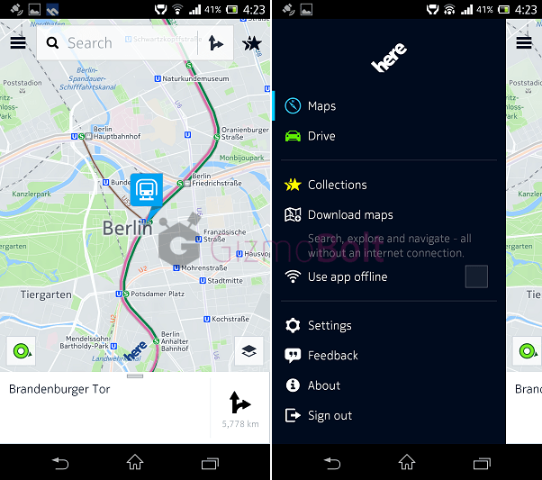 Nokia HERE Maps for Xperia