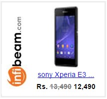 Xperia E3 Dual Black Infibeam