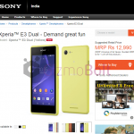 Xperia E3 for Rs 11990, E3 Dual for Rs 12990 launched in India