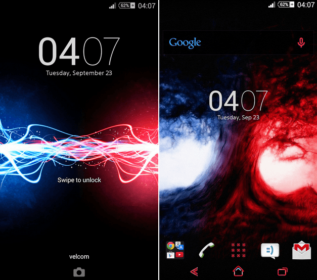 Xperia REDlow theme