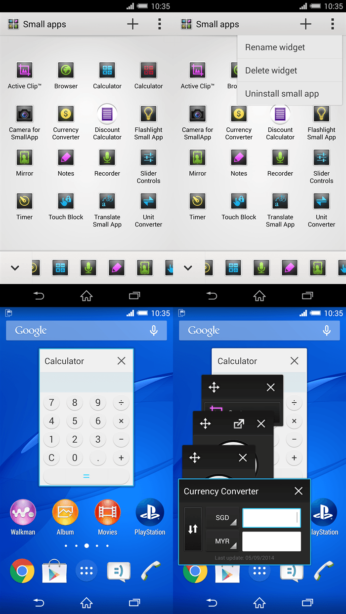 Xperia Z3 Small Apps