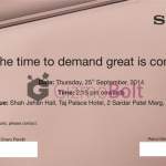 Sony India sending Xperia Z3 Launch Press Invites – Event on 25 Sept 2.15 PM at New Delhi
