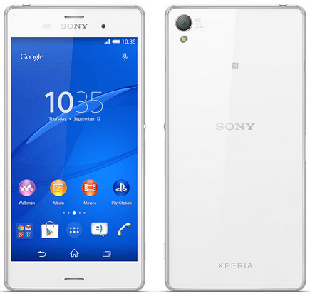 Xperia Z3 white video