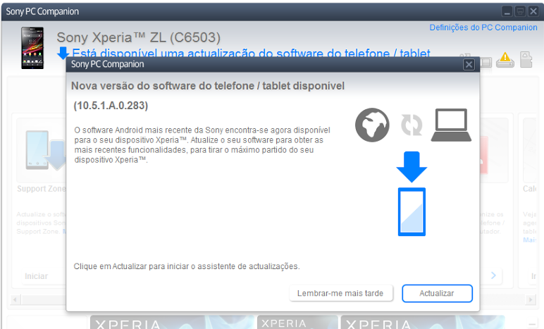 Xperia ZL 10.5.1.A.0.283 firmware update