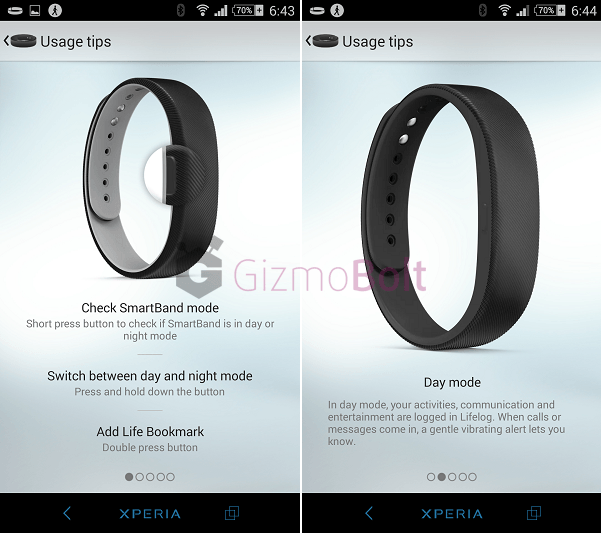 How to use SmartBand SWR10 app