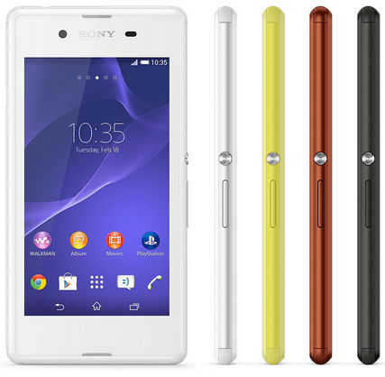 Xperia E3 colors