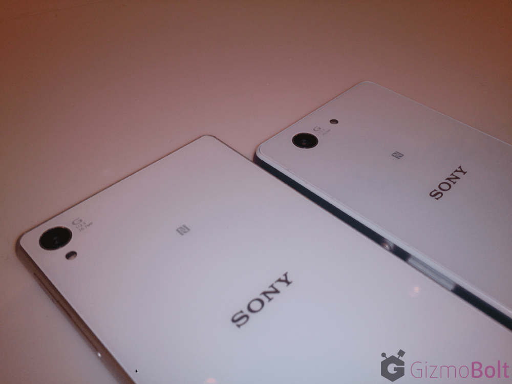 20.7 MP rear camera comparison Xperia Z3 vs Z3 Compact