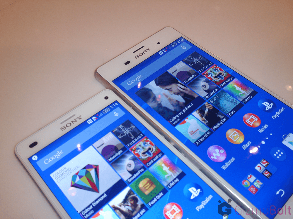 Xperia Z3 vs Z3 Compact