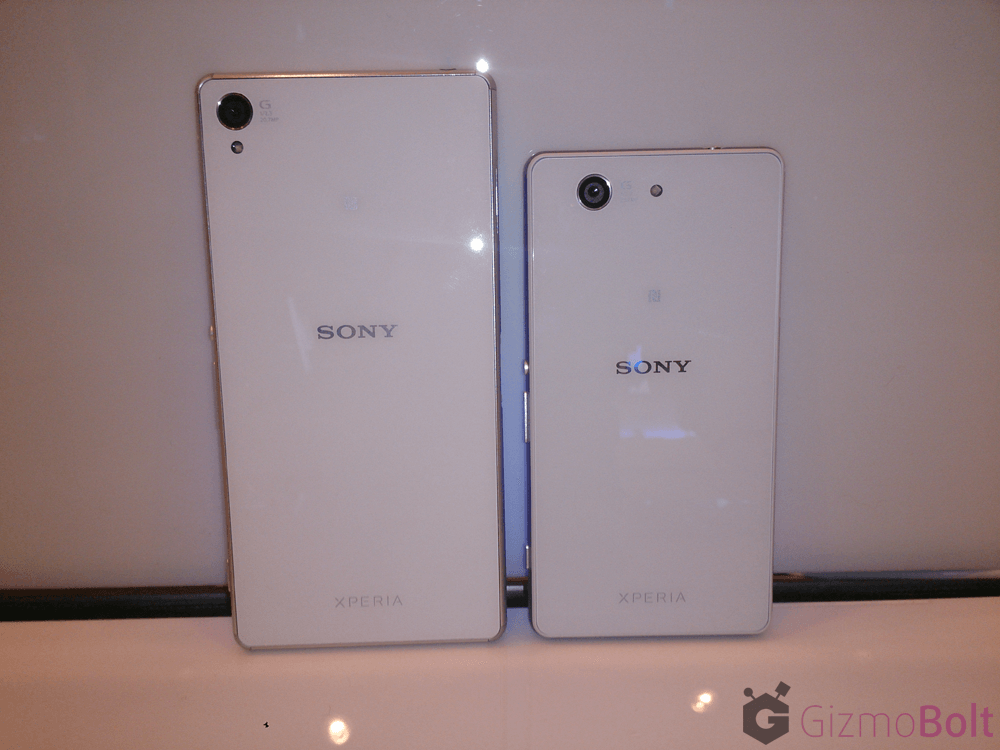 Xperia Z3 Compact Size comparison against Z3