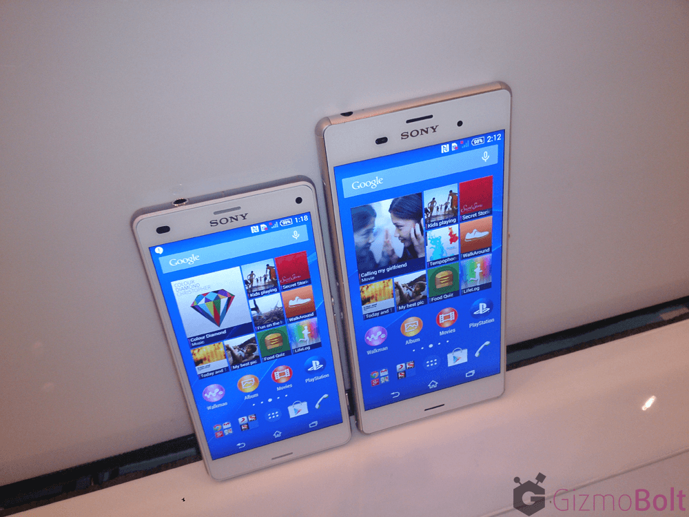 White Xperia Z3 Compact vs Z3