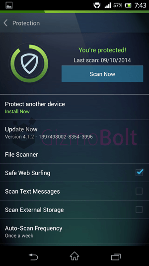 Download AVG AntiVirus PRO for Xperia Free