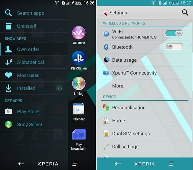 Download Xperia Material LP theme