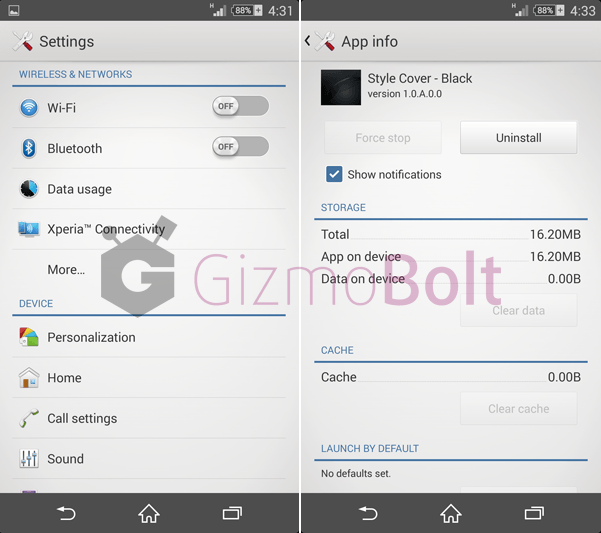 Download Xperia Style Cover Window Black Theme