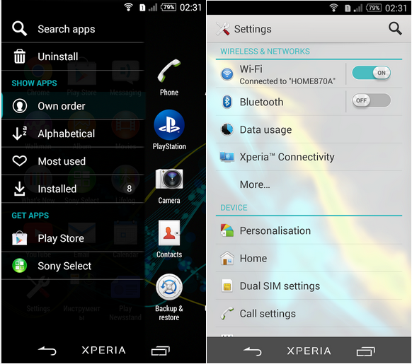 Download Xperia Theme Ice Line apk