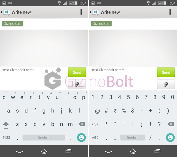 Google Android 5.0 Lollipop Keyboard Material Light