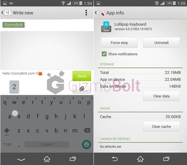 Google Android 5.0 Lollipop Keyboard apk