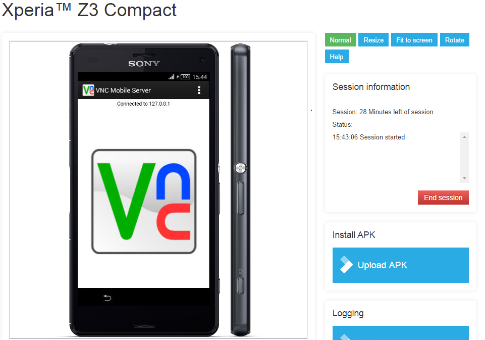 Sony Remote Device Lab Interface