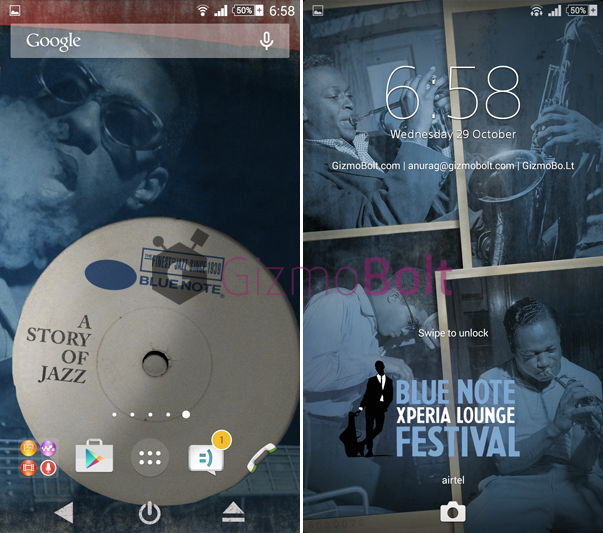 Xperia Blue Note Story theme