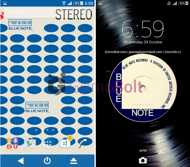 Xperia Blue Note Vinyl theme