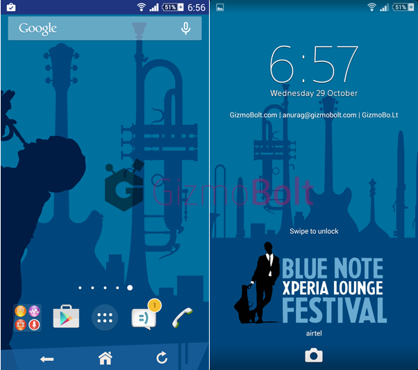 Xperia Blue Note theme