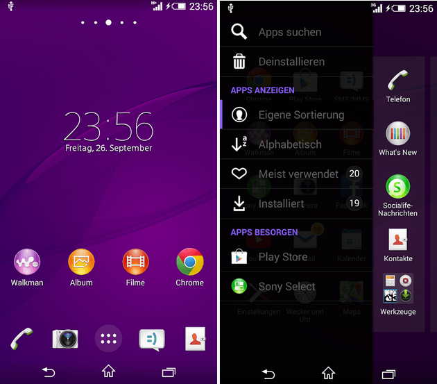 Xperia Cristal Purple Theme