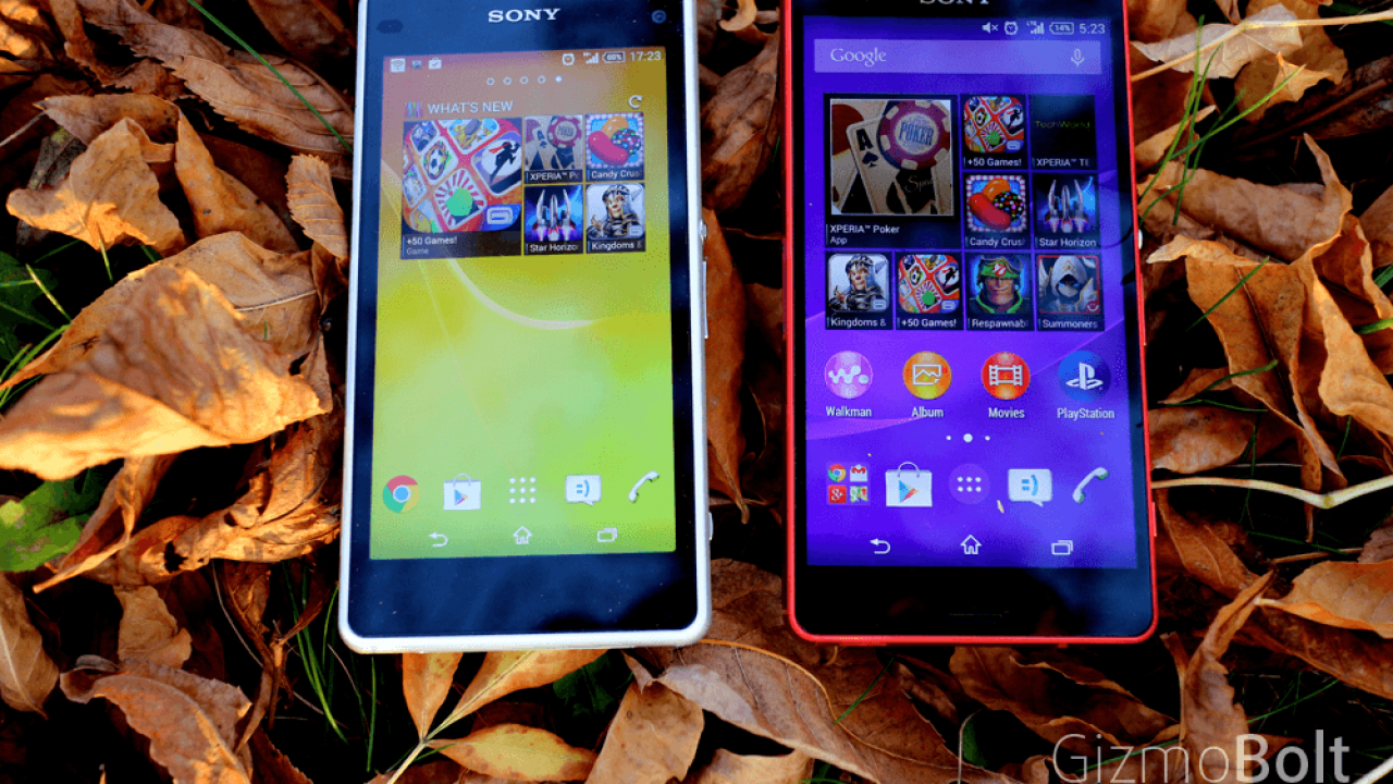 Xperia Z3 Compact vs Z1 Compact Comparison - Hands On Design differences, image size:1280x720