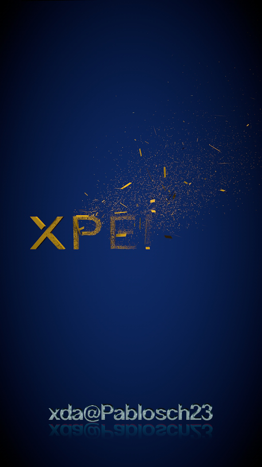 Yellow Xparticles text transition boot animation