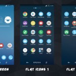 Pure Xperia Blue Flat Theme with Flat Icons Pack