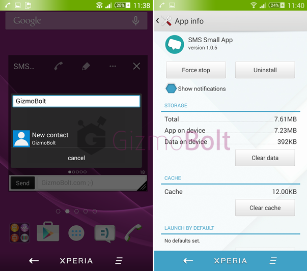 Download SMS Small app version 1.0.5