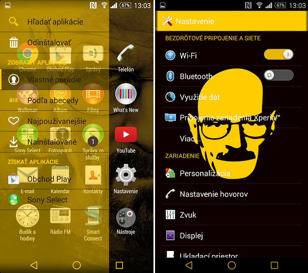 Download Xperia Breaking Bad Theme