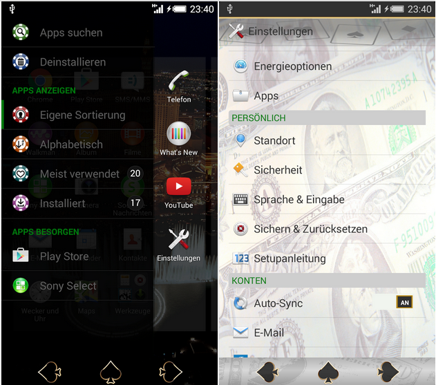 Download Xperia Viva Las Vegas Theme apk