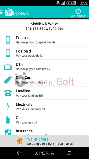 MobiKwik recharge options