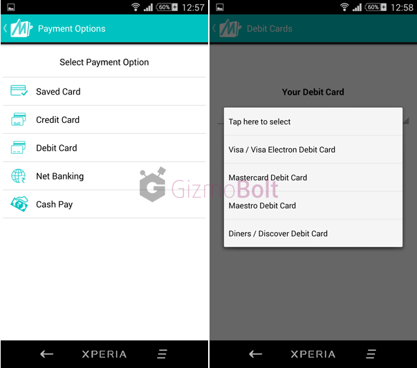 Mobikwik payment options