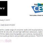 Sony CES 2015 Press Conference on January 5, 2015 at Las Vegas