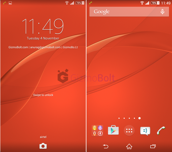 Xperia Style Cover Window Orange Theme