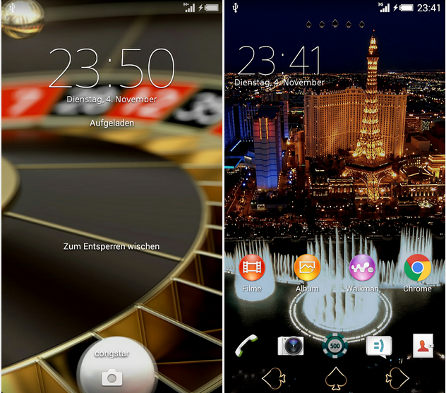 Xperia Viva Las Vegas Theme