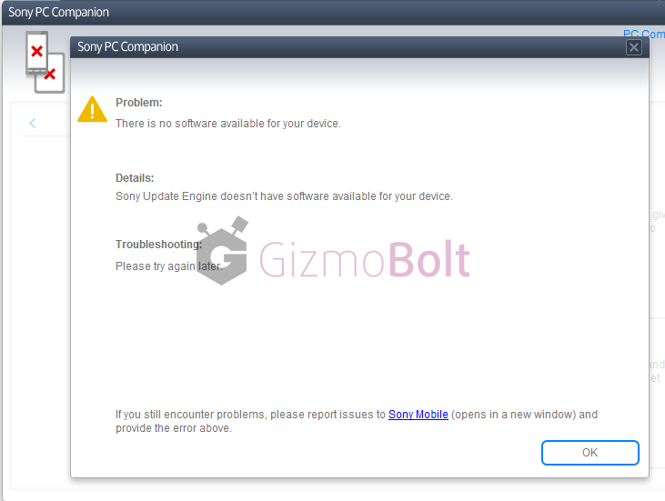 Xperia Z2 23.0.1.A.0.167 firmware  update error