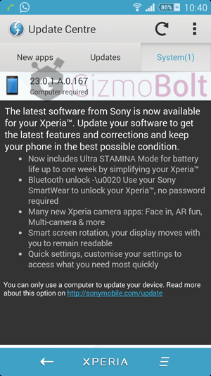 Xperia Z2 Android 4.4