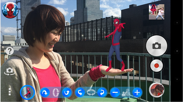 Xperia Z3 Sony Amazing Spider-Man 2 AR effect camera app