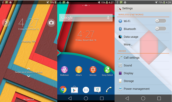 Xperia Lollipop themes