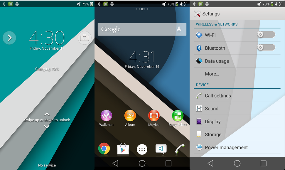 Xperia Material design themes