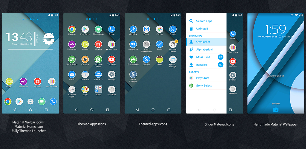 Xperia Blue Material Theme