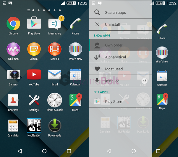 Xperia Android 5.0 Lollipop Theme UI