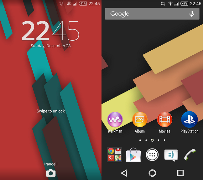 Android 5.0 based Xperia Themes