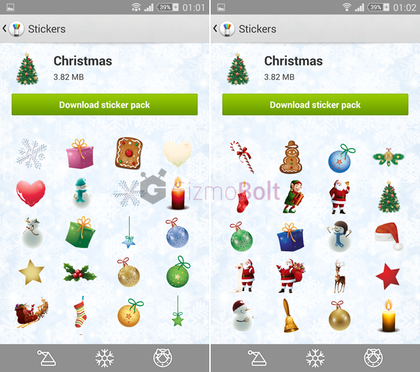 Christmas stickers for Sony Sketch app