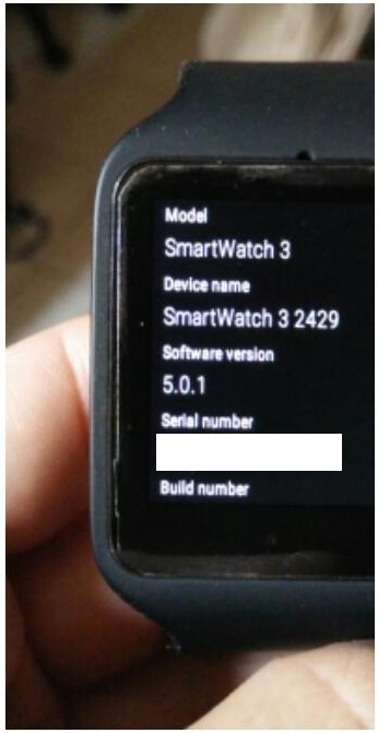 SmartWatch 3 Android 5.0.1 rolling