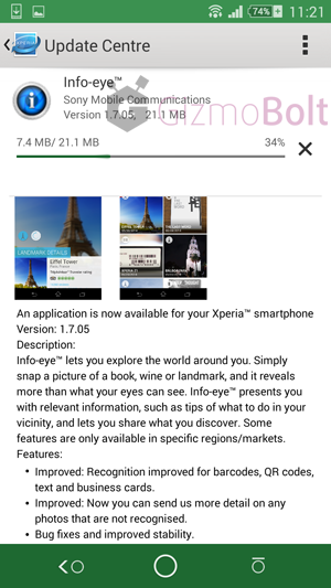 Sony Info-eye 1.7.05 app