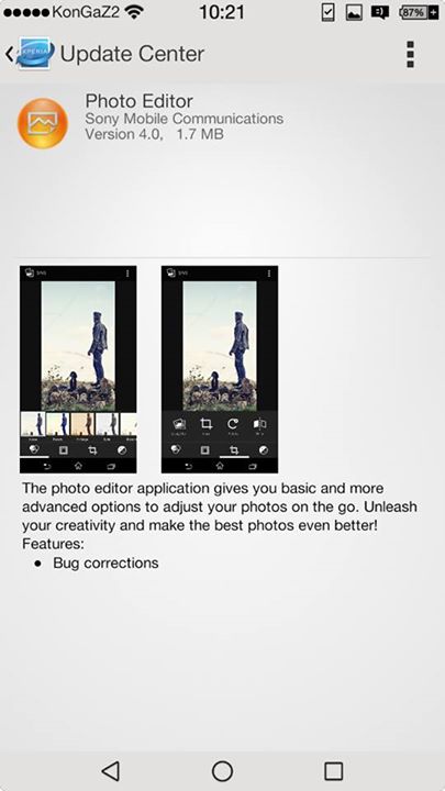 Sony Photo Editor 4.0 app